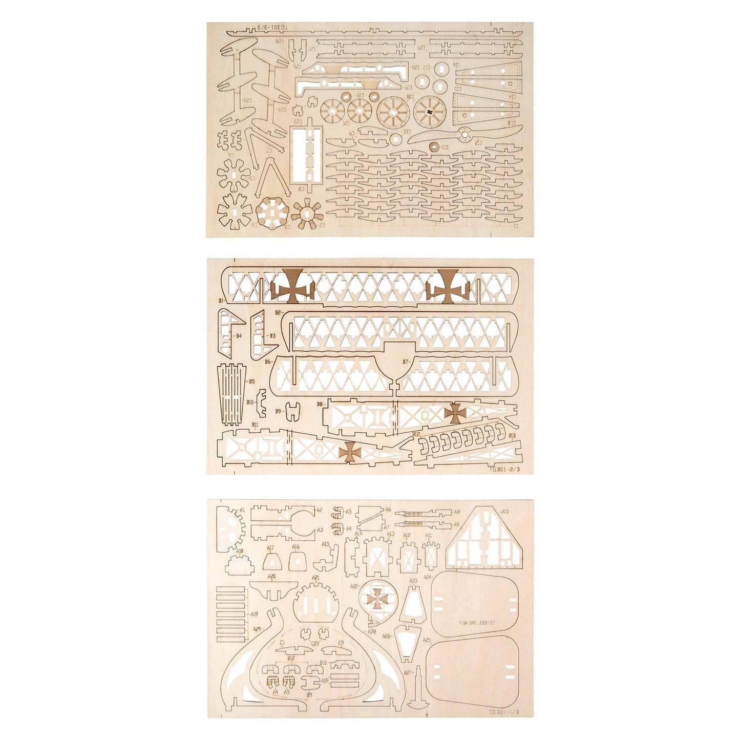 3D Laser Cut Wooden Puzzle: Airplane