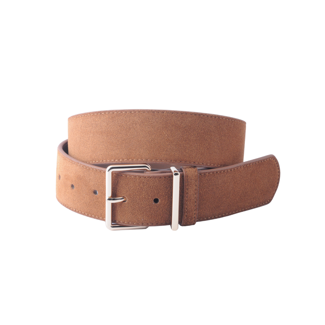 Springtime Suede Belt: Light Blue
