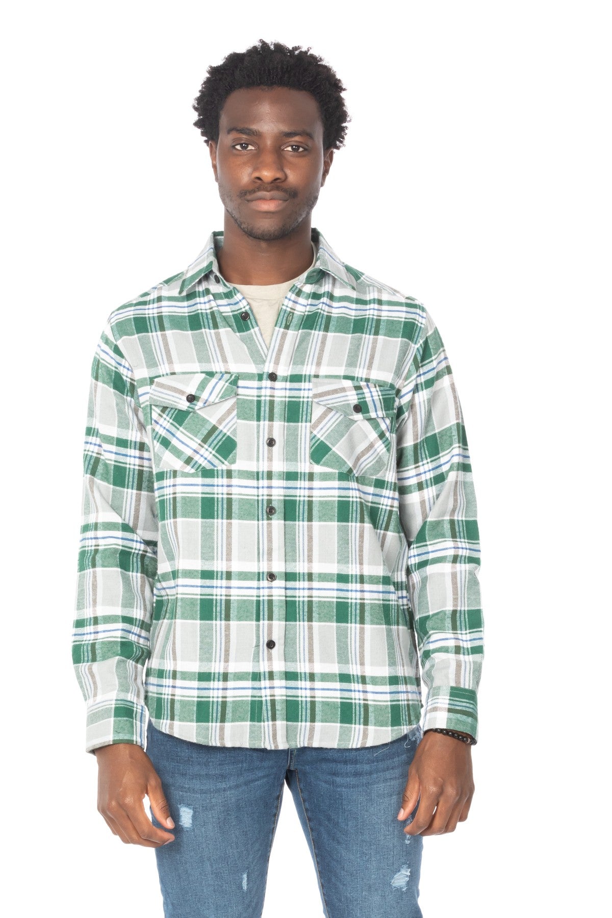 MENS FLANNEL LONG SLEEVE SHIRT