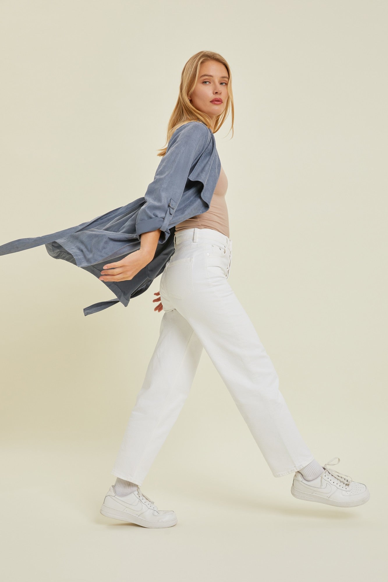 PEWTER TRENCH JACKET