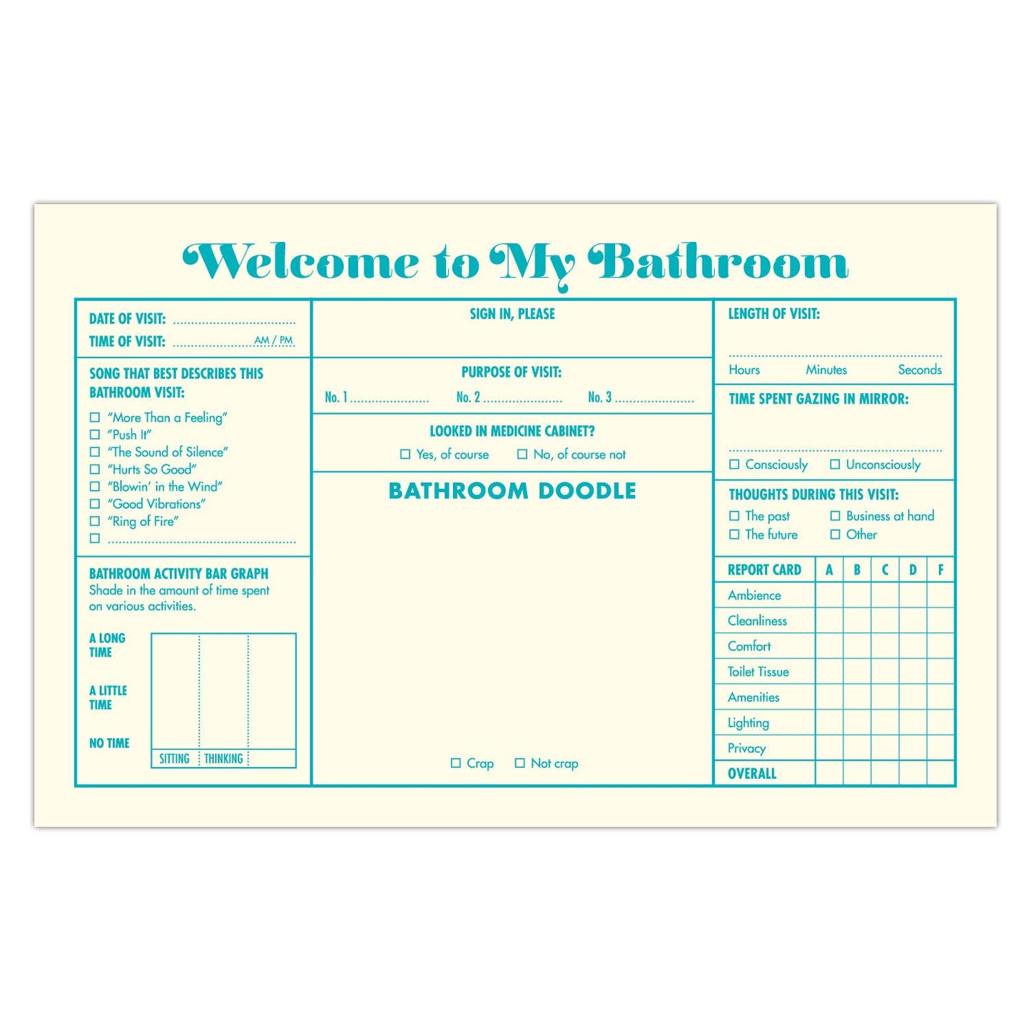 Bathroom Guest Book #50012