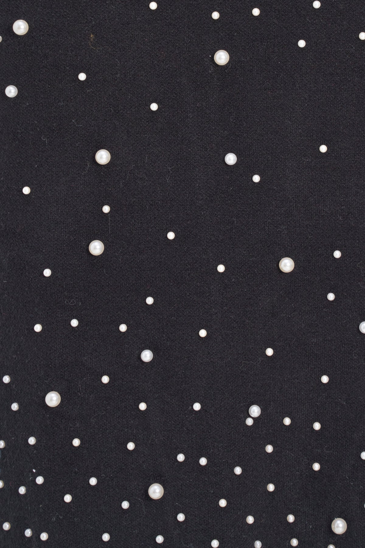 Woven Skirt Black w/Pearls