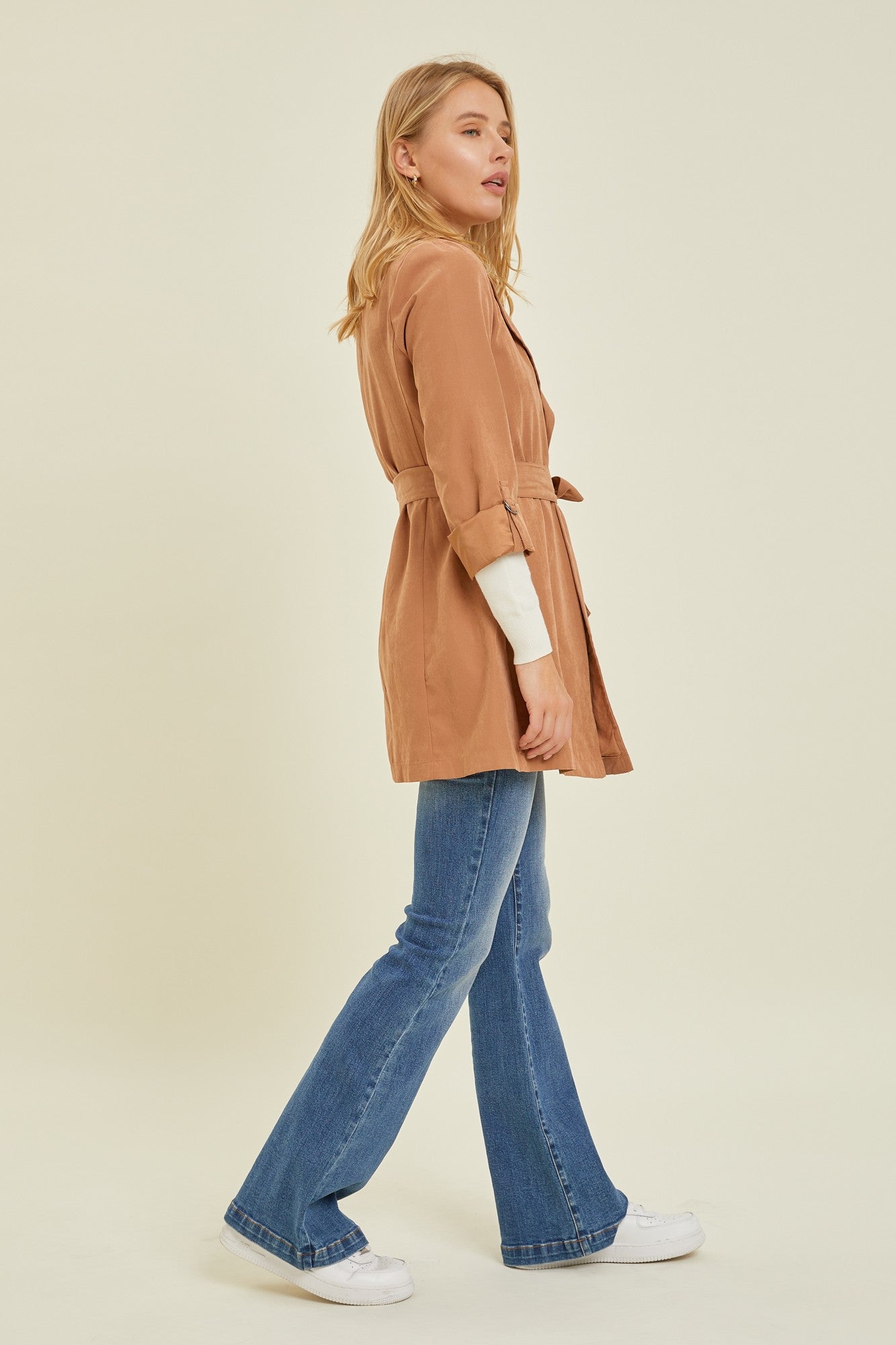 LIGHT CLAY TRENCH JACKET