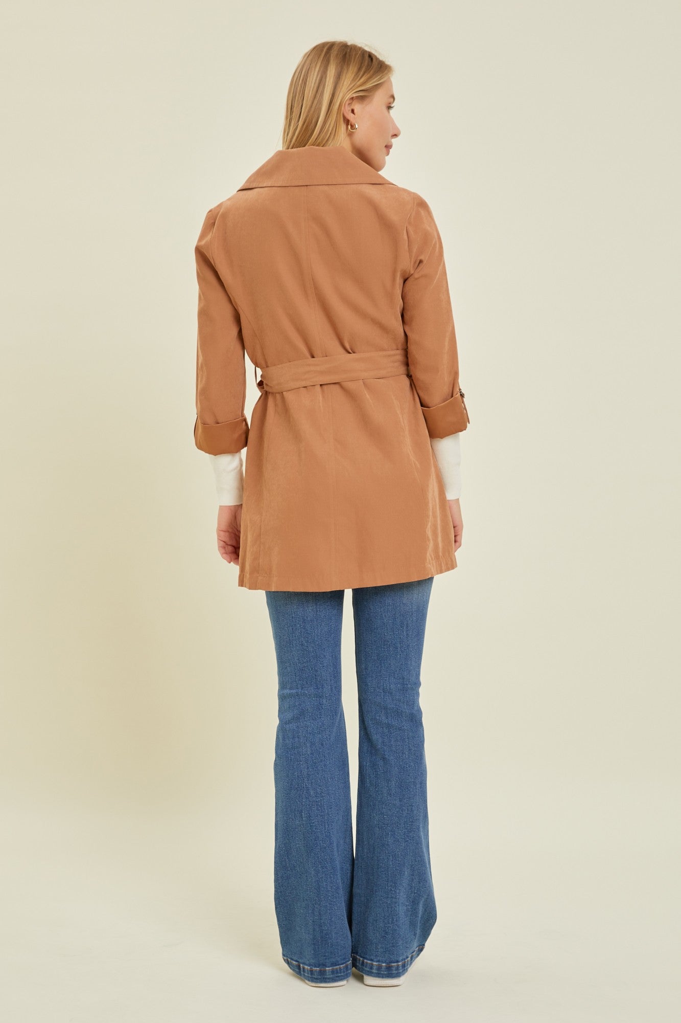 LIGHT CLAY TRENCH JACKET