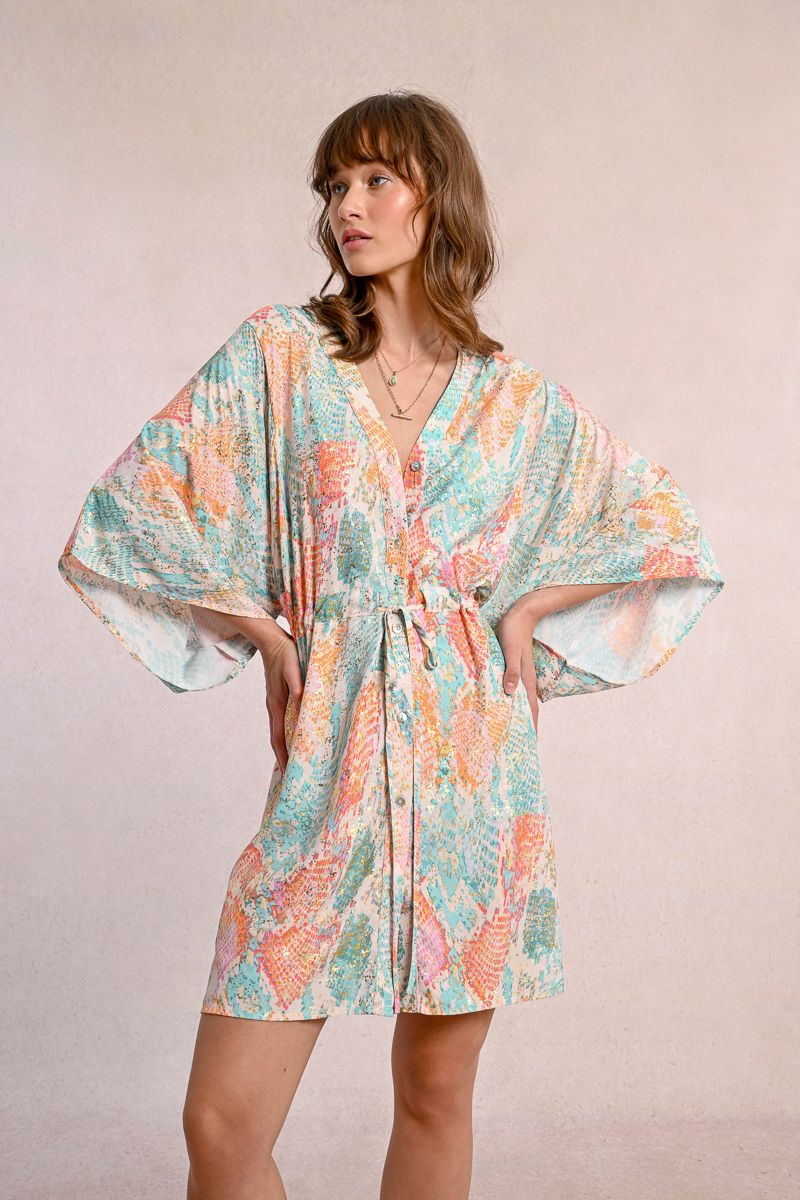 Woven Dress Multi Jazz Turquoise