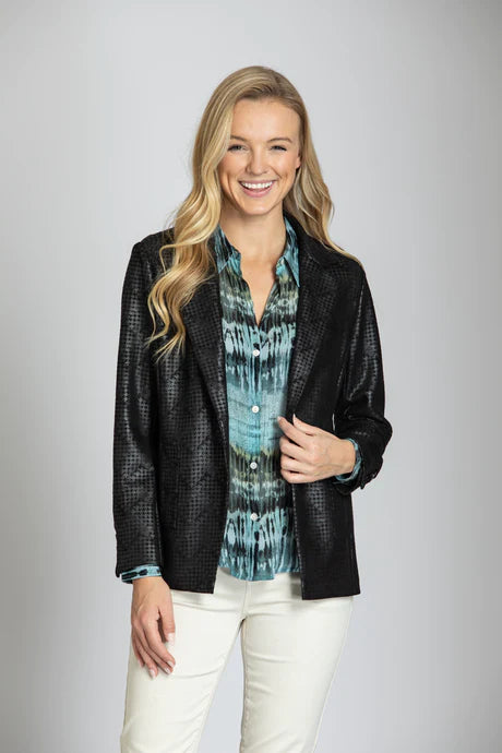 Vegan Leather Blazer