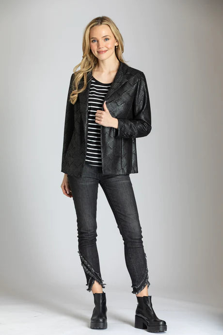 Vegan Leather Blazer