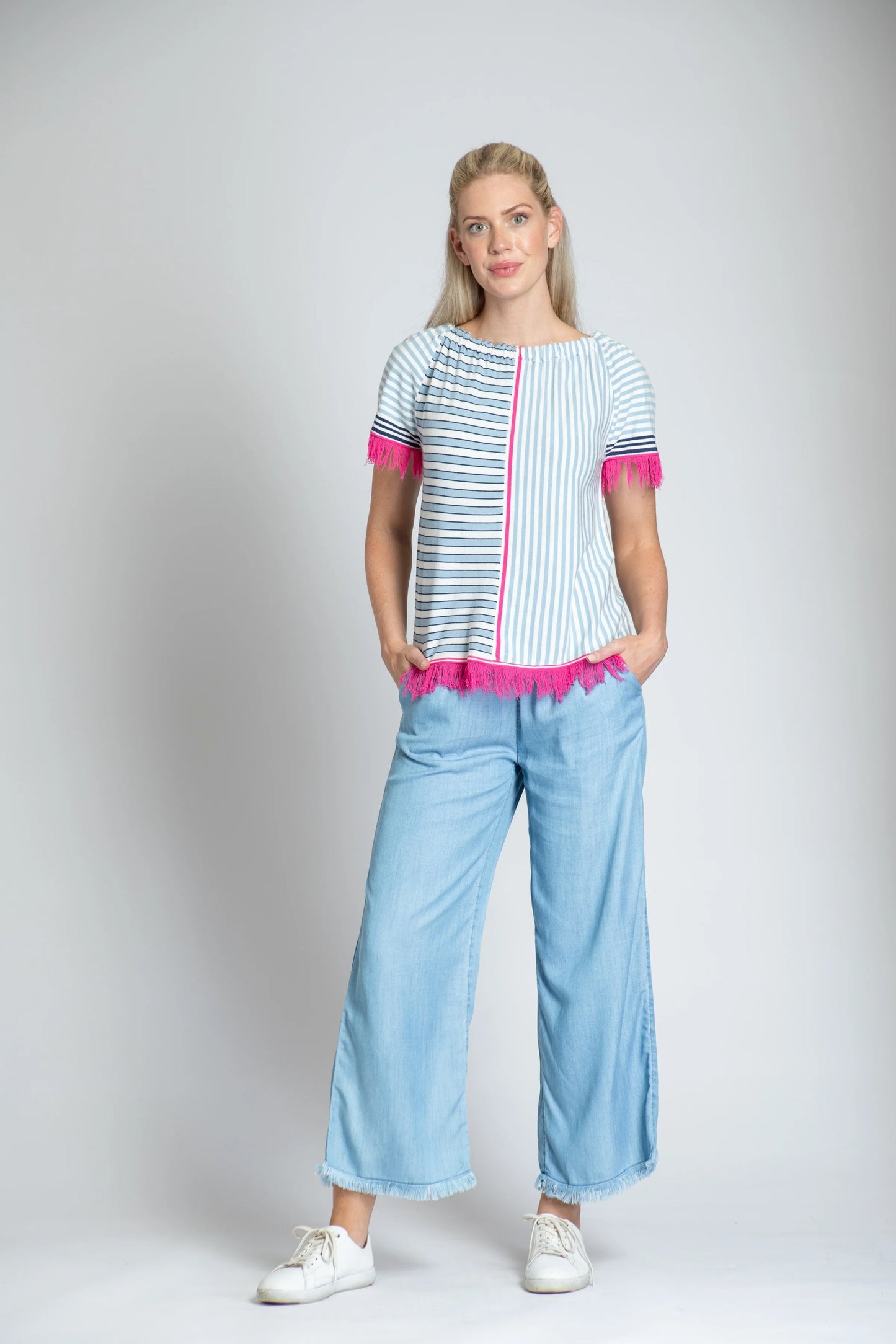 Fringe Multi Stripe Sweater