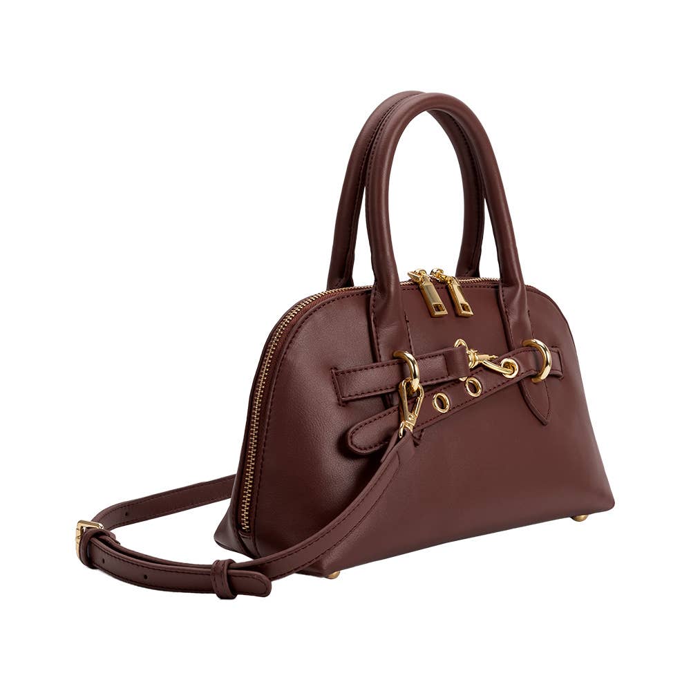 Rue Burgundy Recycled Vegan Handle Bag