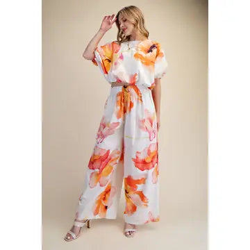 High Waist Ruffle Waist W/L Pant