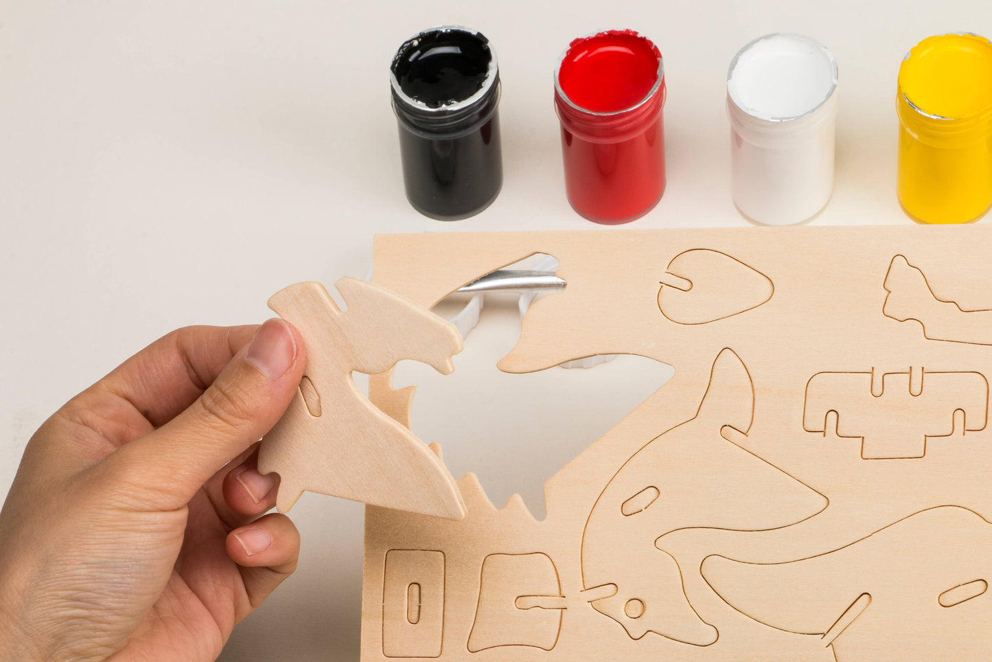 3D Wooden Puzzle with Paint Kit: Unicorn Kids