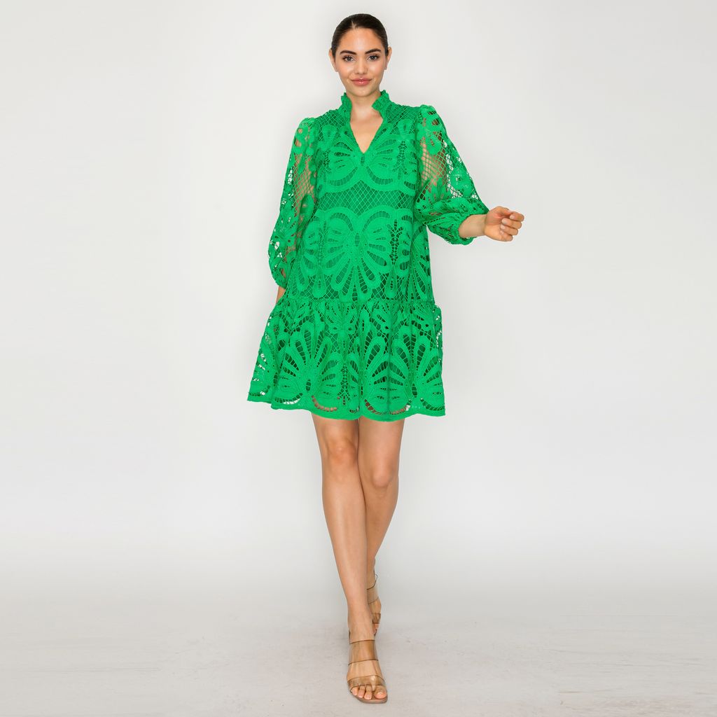 Lace Dress 3/4 Sleeve