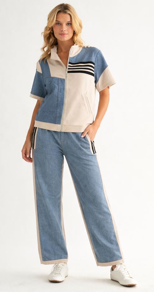 Demi Pant W/ Denim Contrast