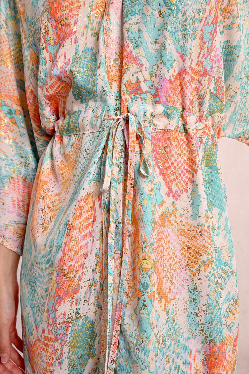 Woven Dress Multi Jazz Turquoise