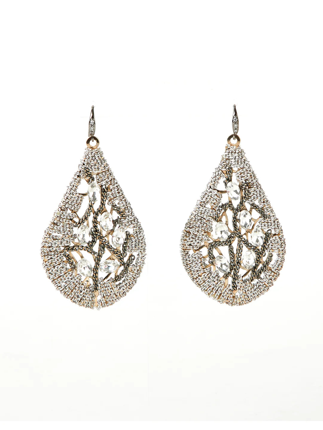 Swarovski Crystal Lace Teardrop Earrings,