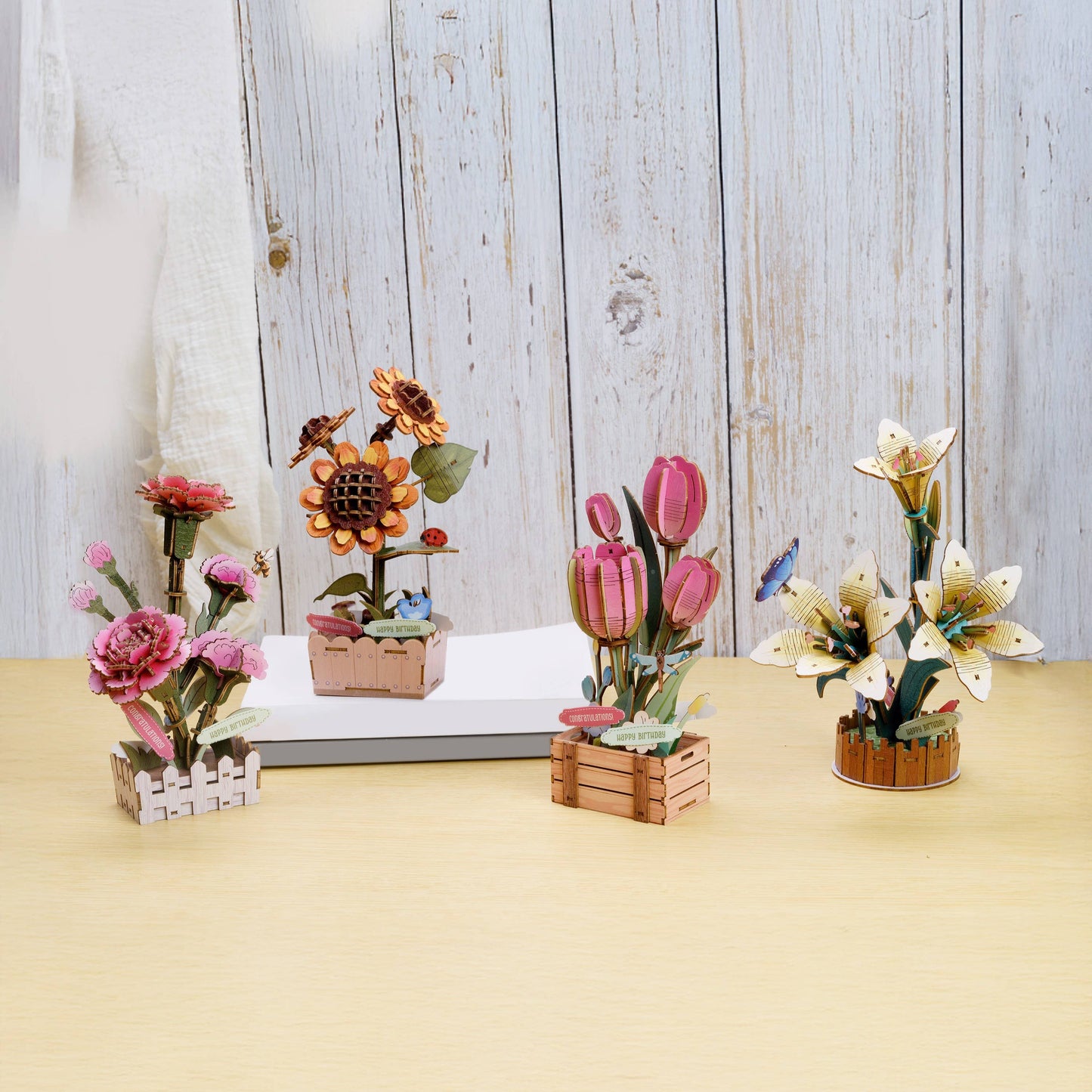 Wooden Puzzle Kit - Lily Bloom Set