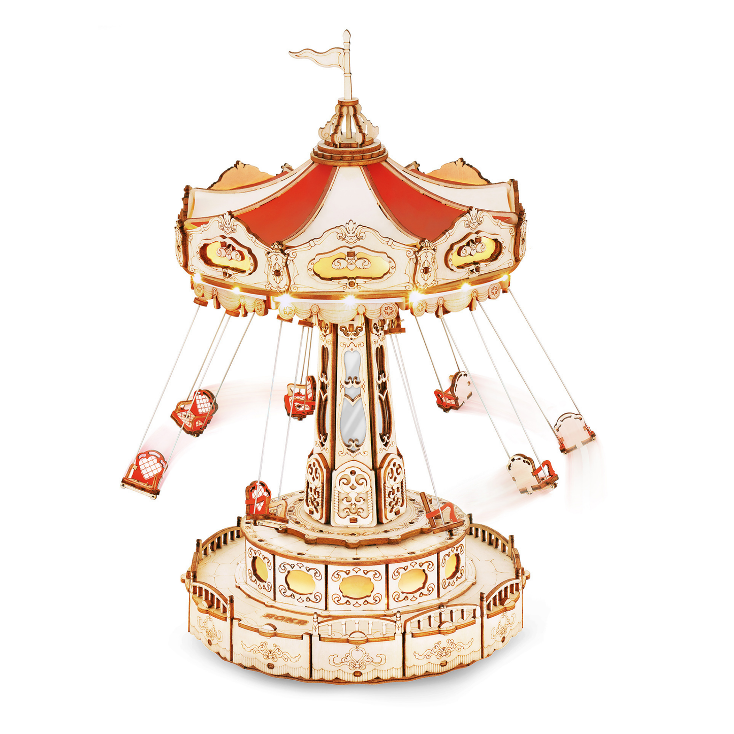 Electro-Mechanical Wooden Puzzle: Swing Ride Gift