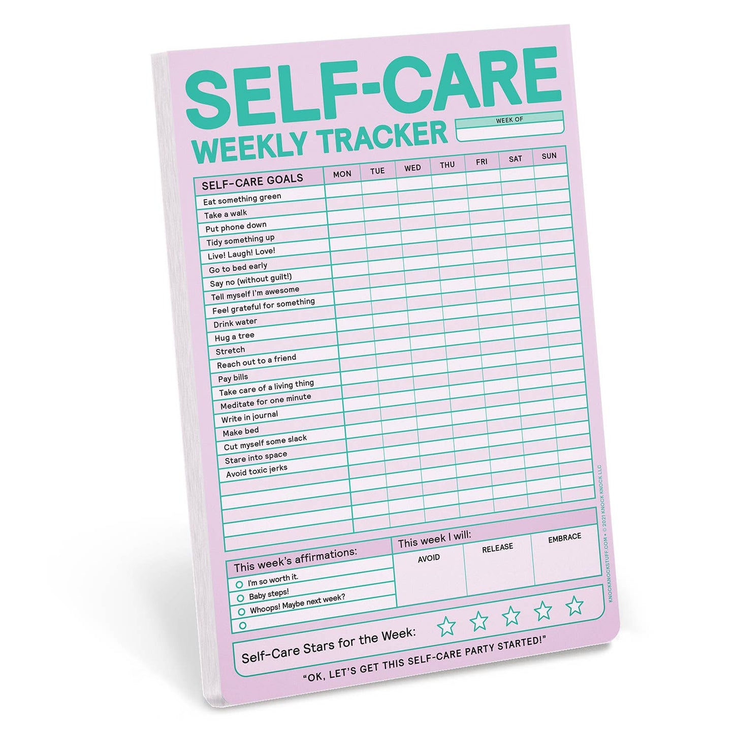 Self-Care Weekly Tracker Pad #12633
