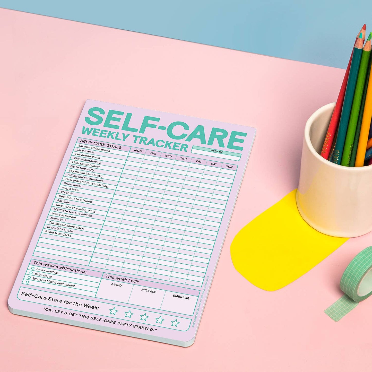 Self-Care Weekly Tracker Pad #12633