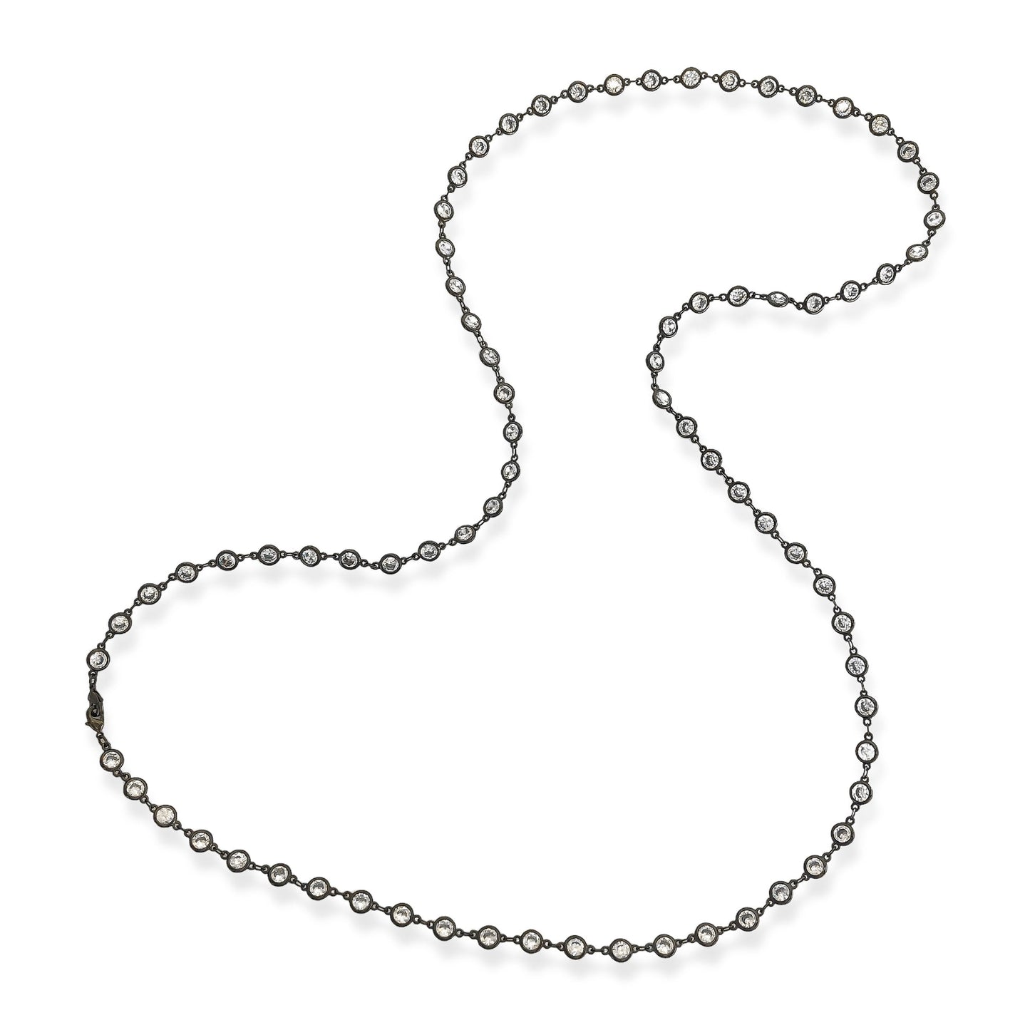 818NK201HM - 36" Hematite Swarovski Necklace