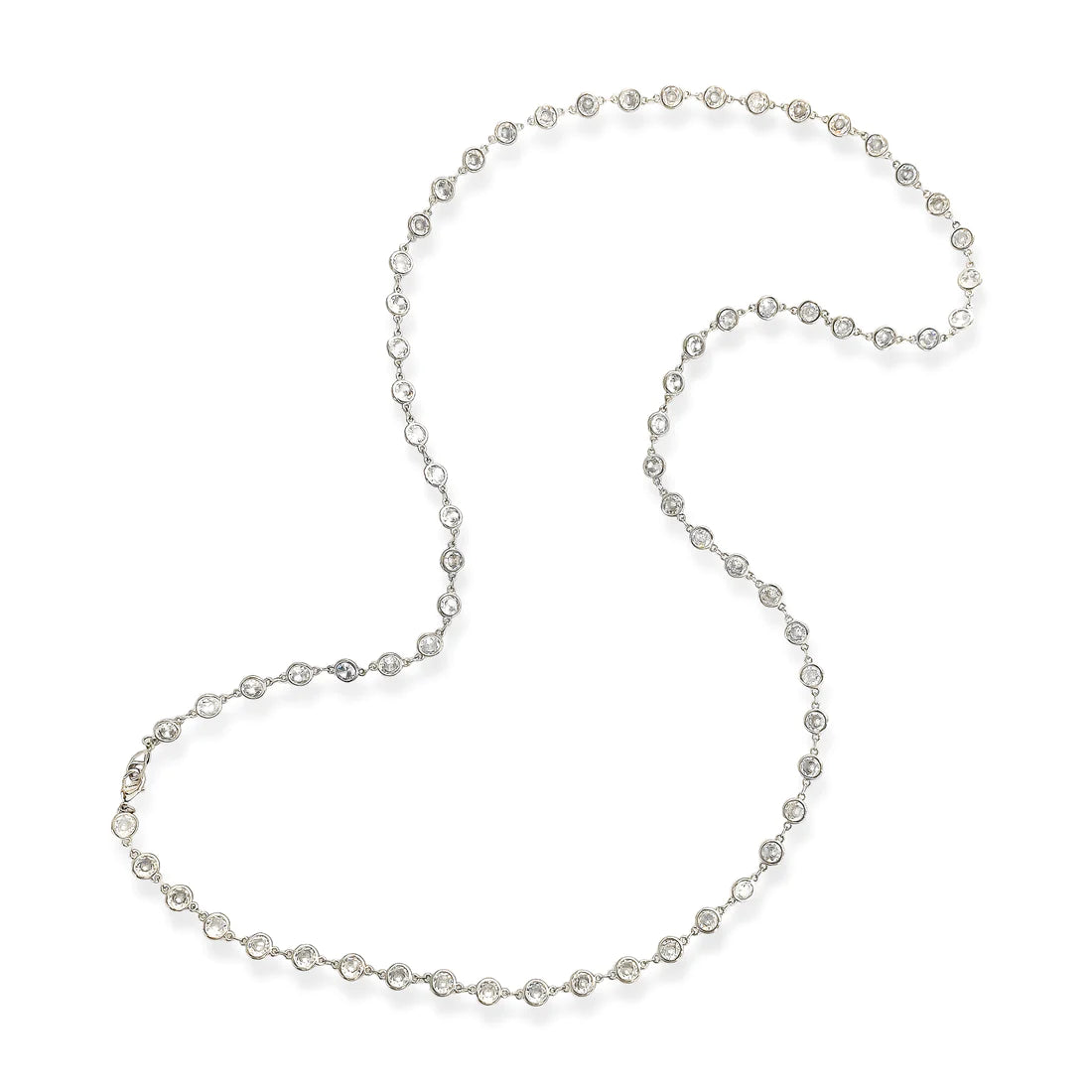 818NK201RH - 36" Silver Swarovski Necklace