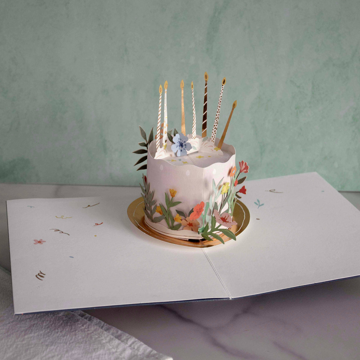 Pop-Up Birthday Card- Cake with Candles