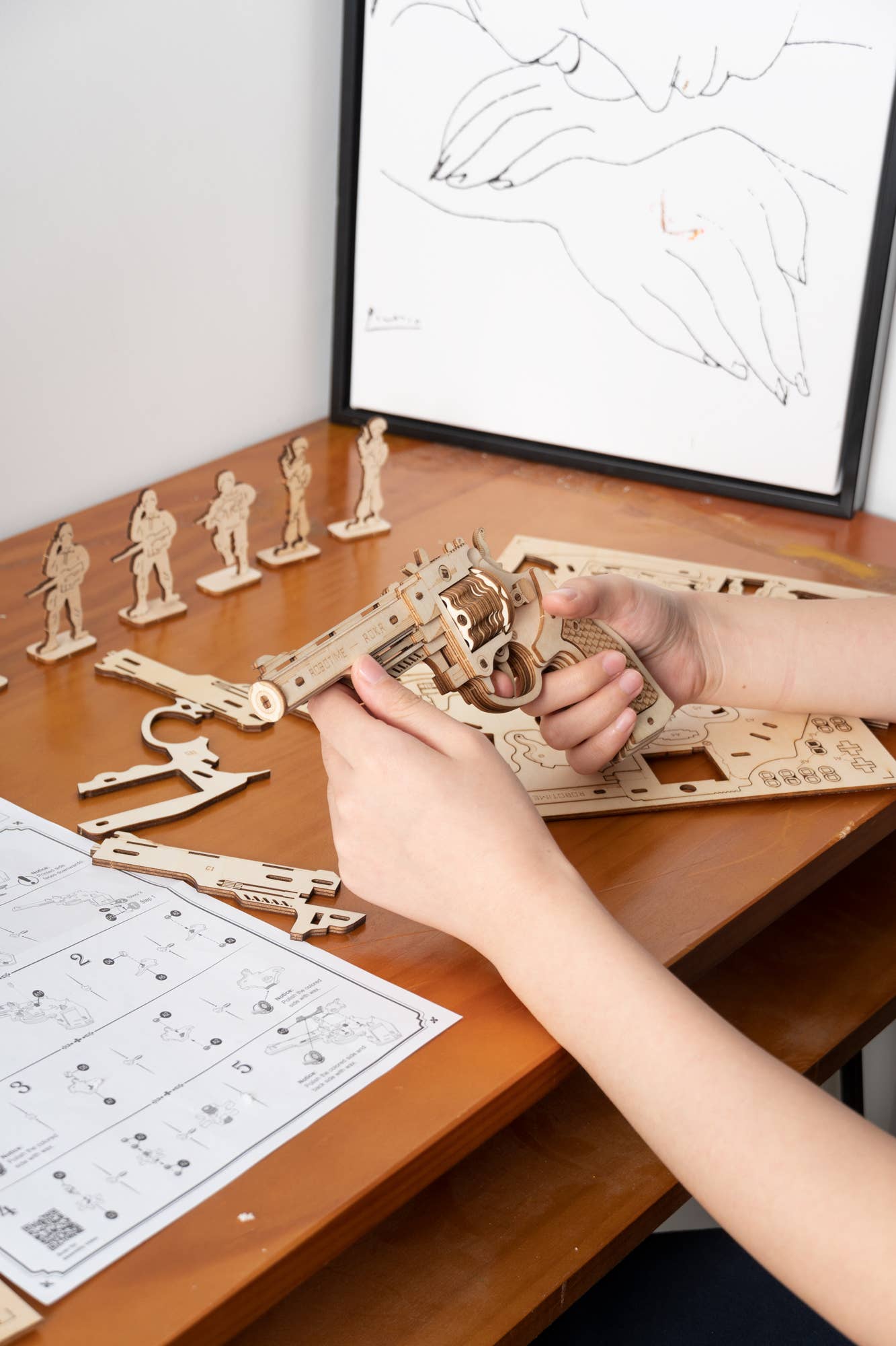DIY 3D Puzzle: Corsac M60 Rubber Band Gun Kids