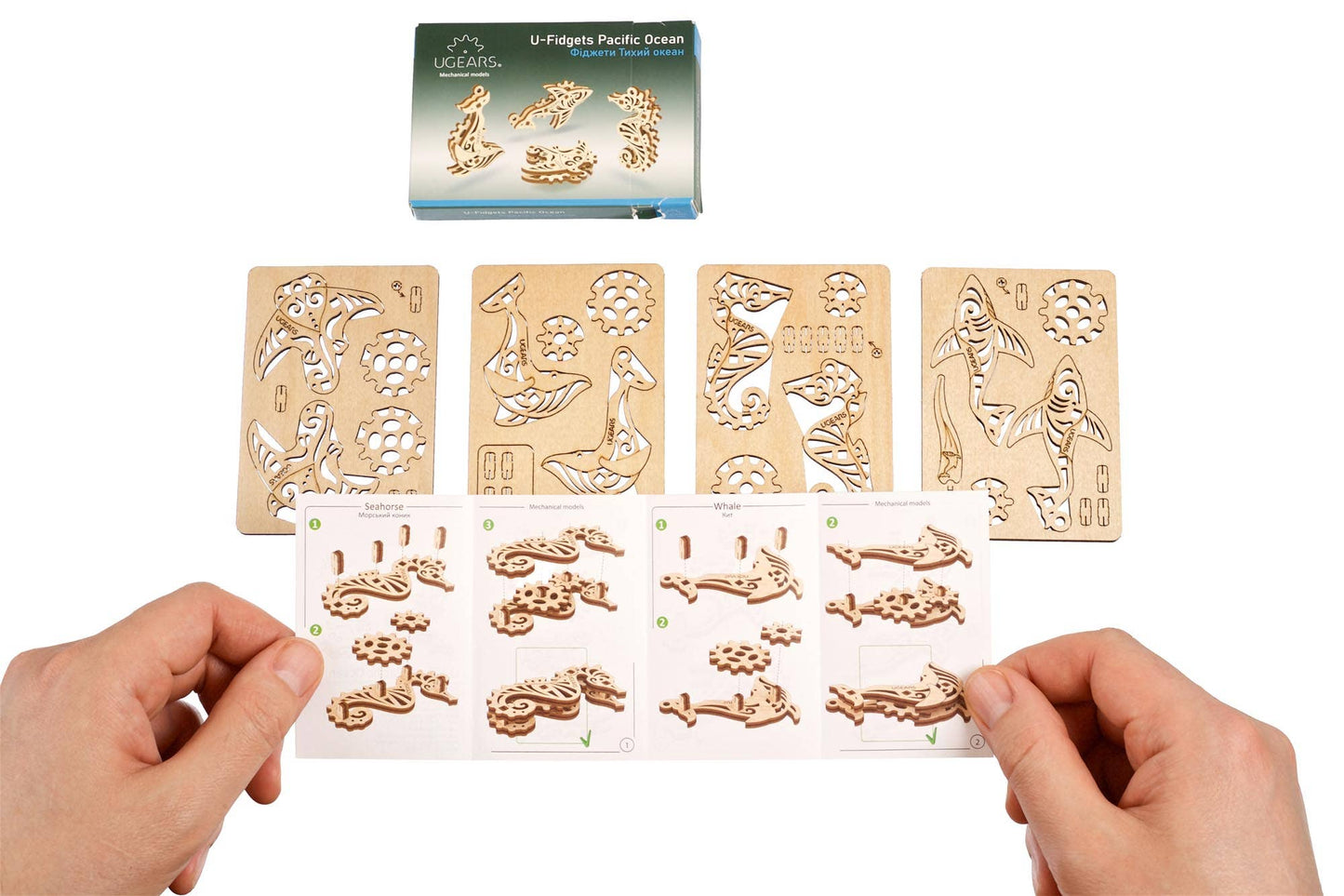 U-Fidgets Pacific Ocean -Wooden 3D Puzzles - DIY