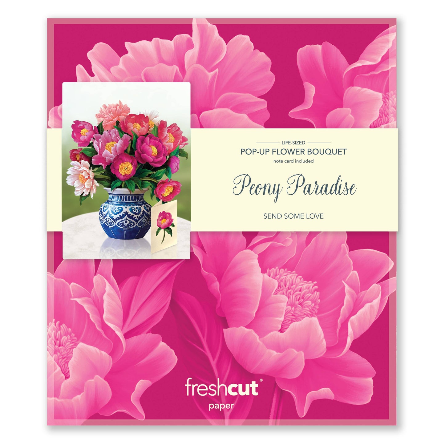 Peony Paradise (8 Pop-up Greeting Cards)