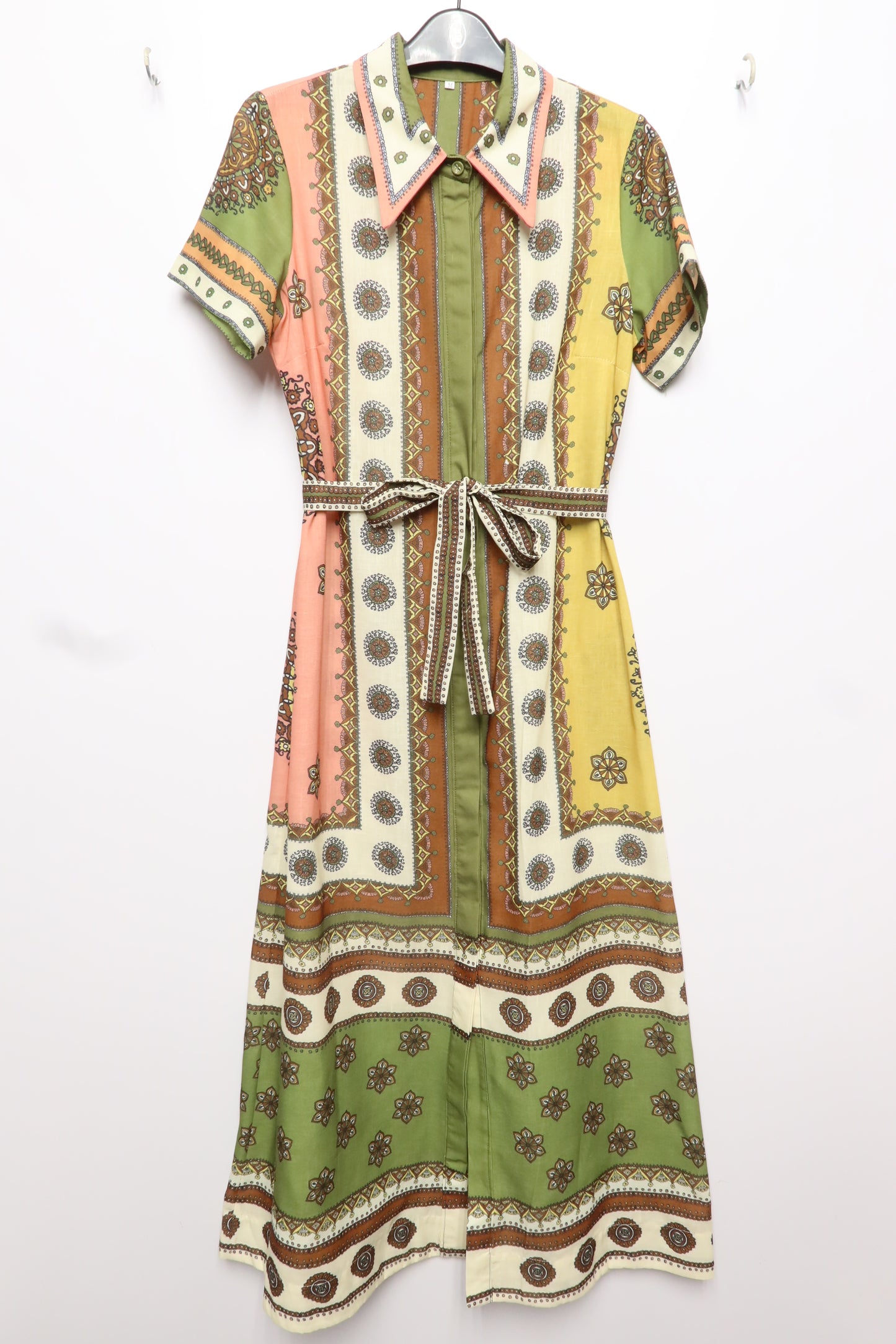 S/S Multi Print Midi Dress