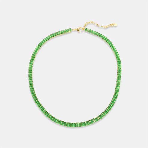 ANK327 - Baguette Cut Swarovski Necklace