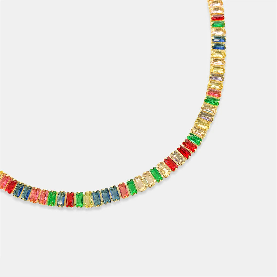 ANK333 - Baguette Cut Necklace