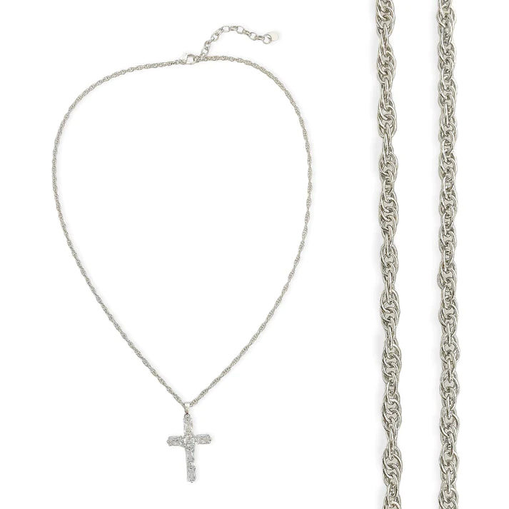 ANK424 CZ Cross Necklace