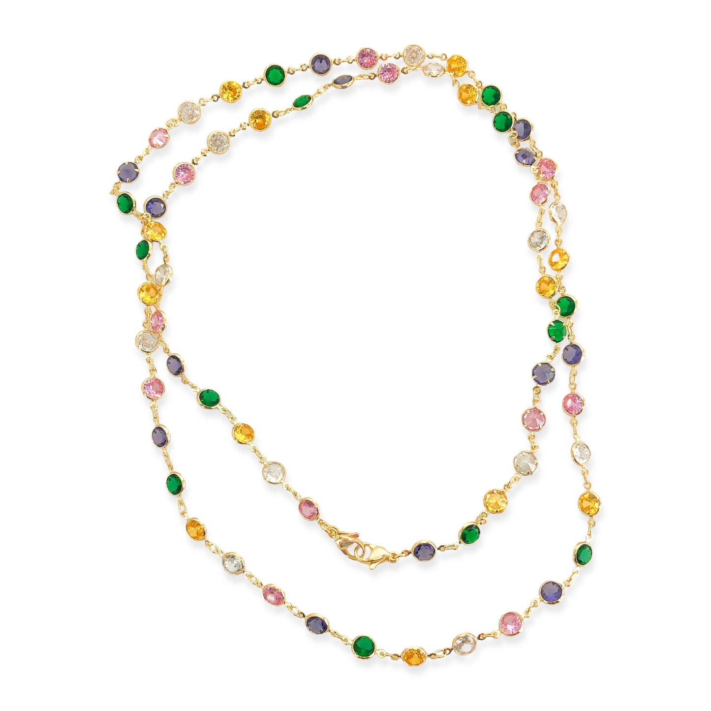 -ANK468-Long Round Necklace