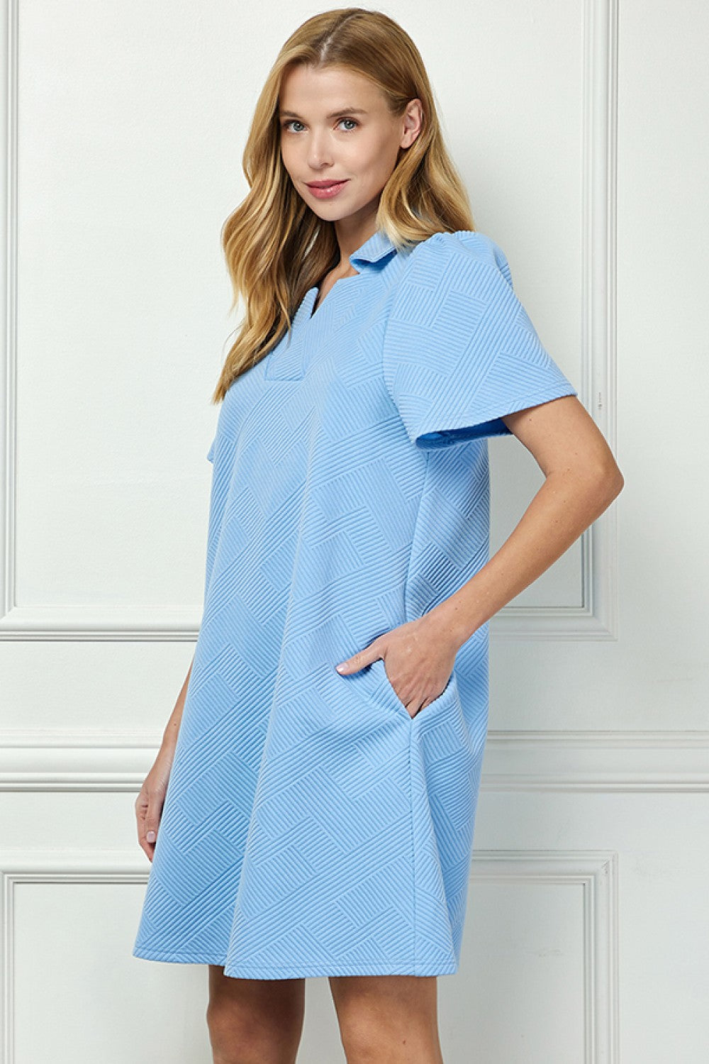 Textured Collard Dress 2