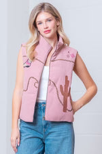 Western Embroidery Woven Vest