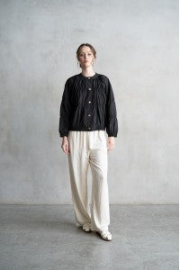 Elastic Piping Blouson Jacket
