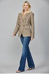 Hooded Layer Herringbone DB Jacket