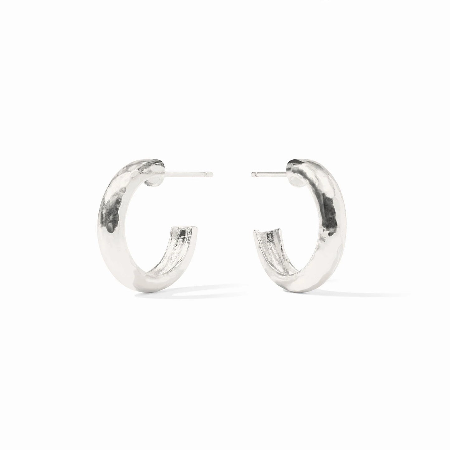 Havana Silver Hoop Earrings Med