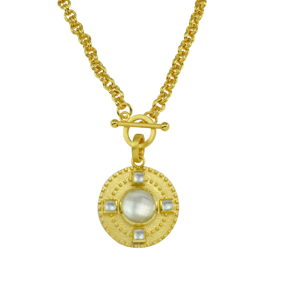 Necklace Mother of Pearl Medallion