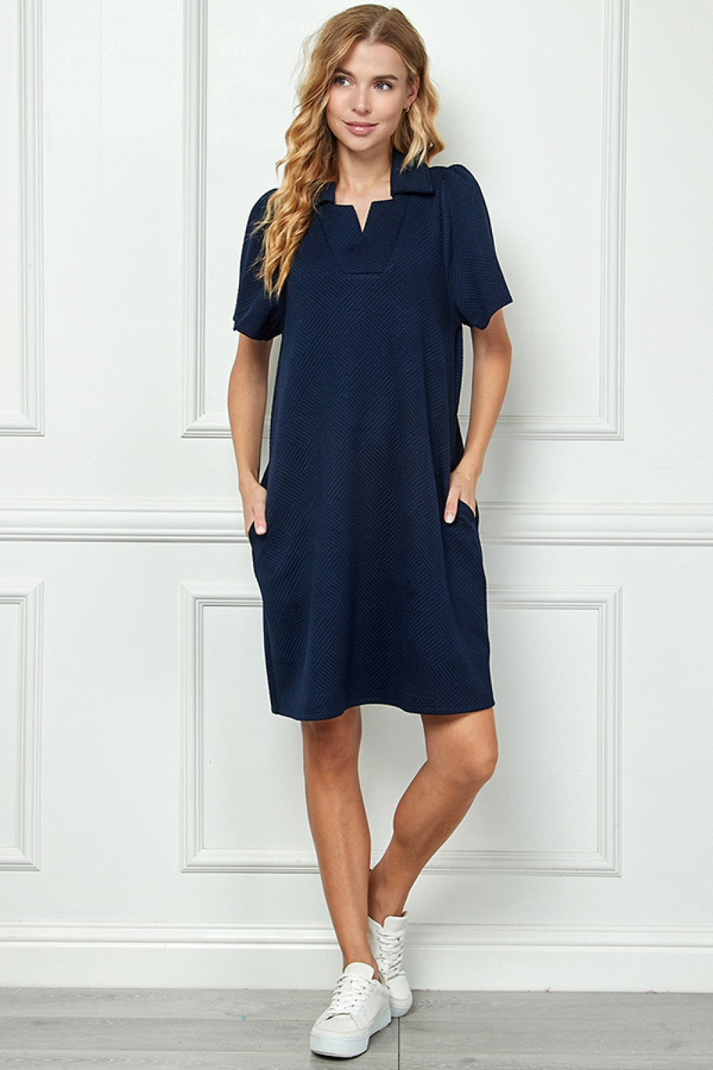 Textured Collard Dress 2