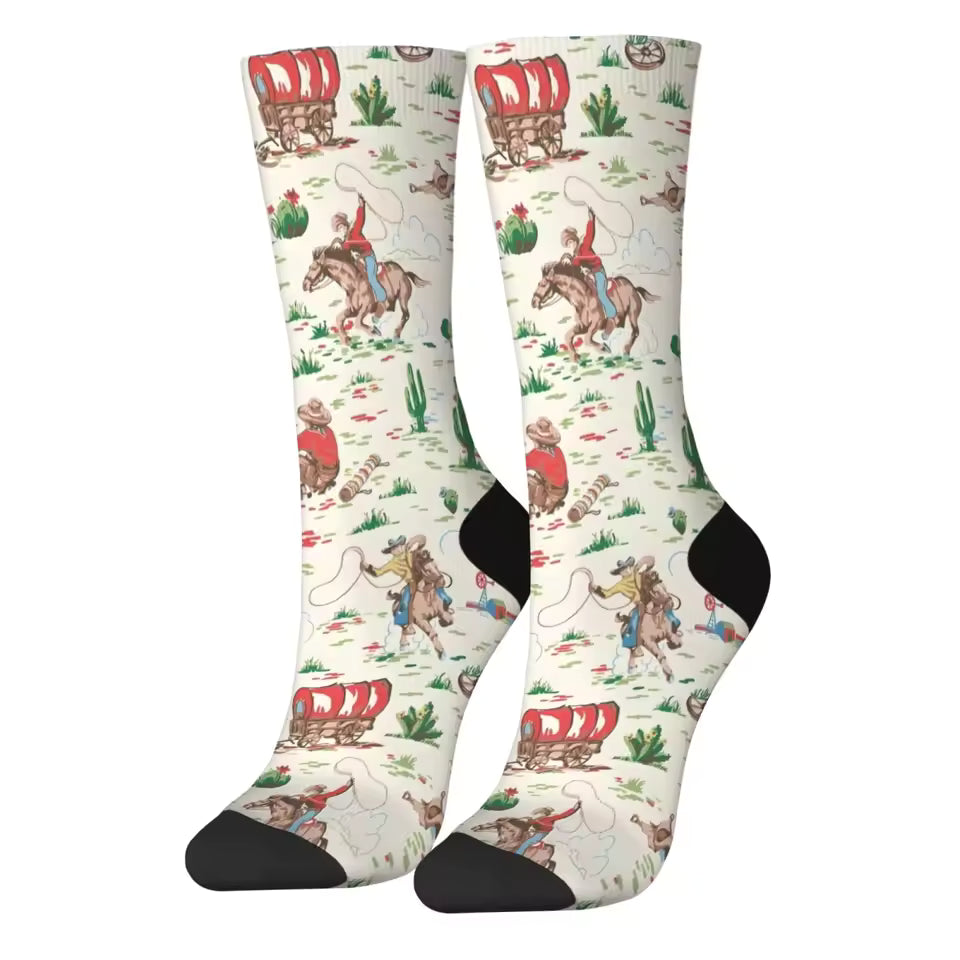 Cowboy Design Socks