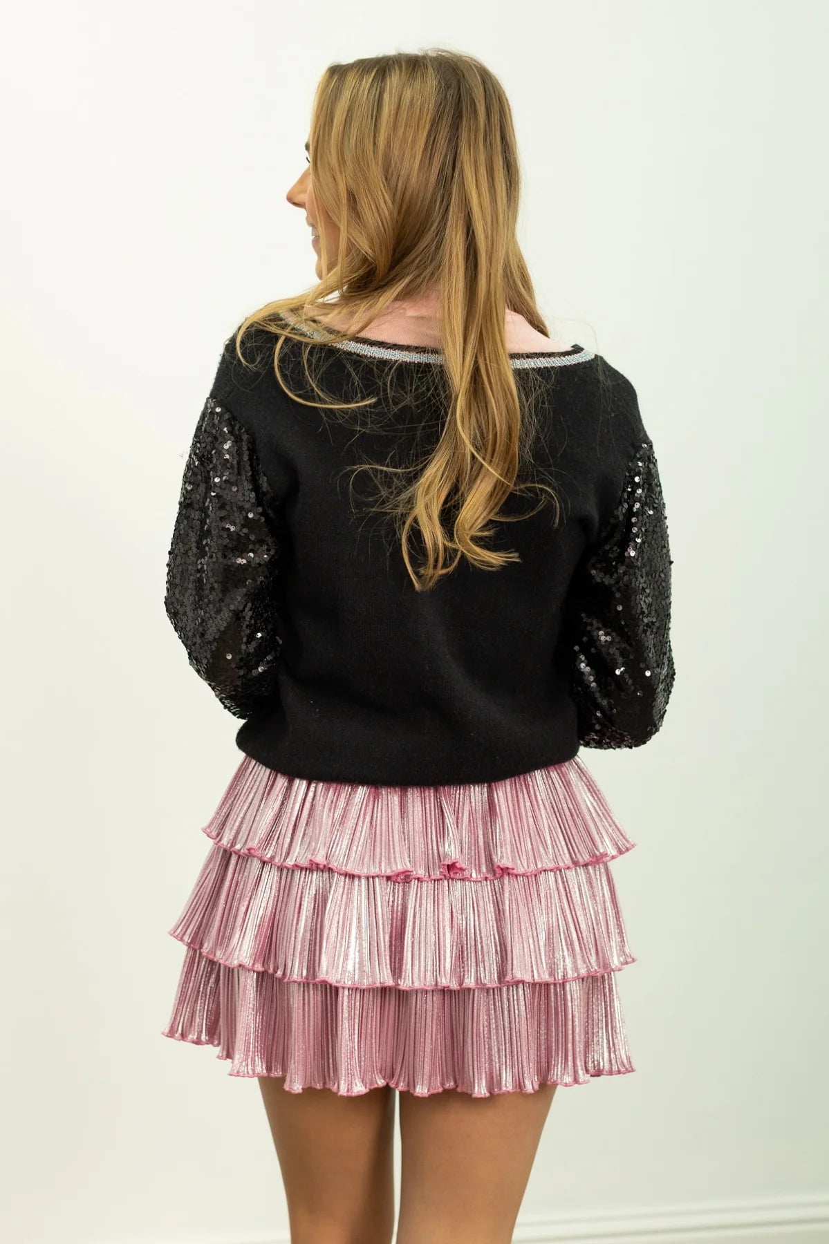 Glitter Skull Cardigan Top