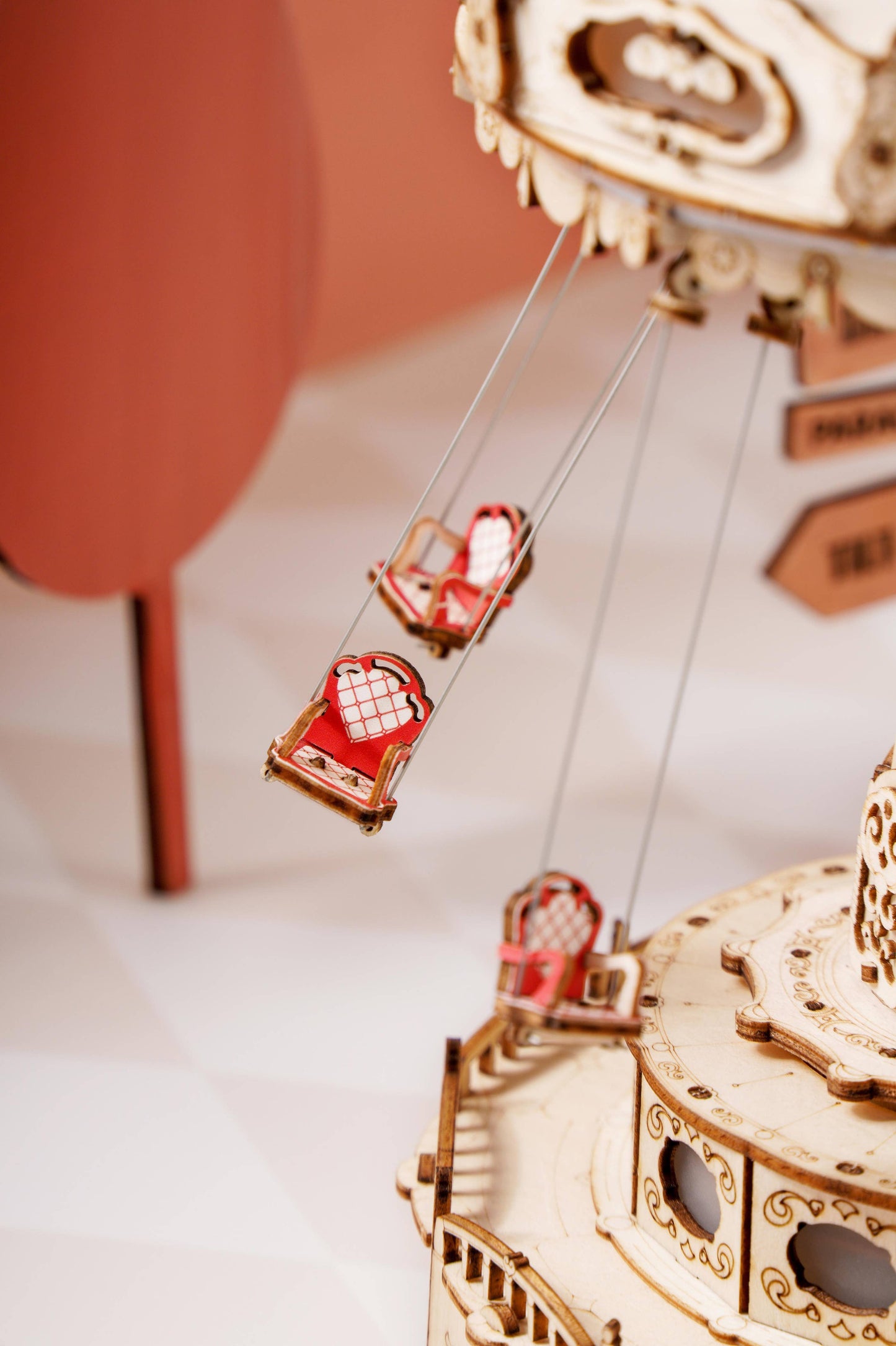 Electro-Mechanical Wooden Puzzle: Swing Ride Gift
