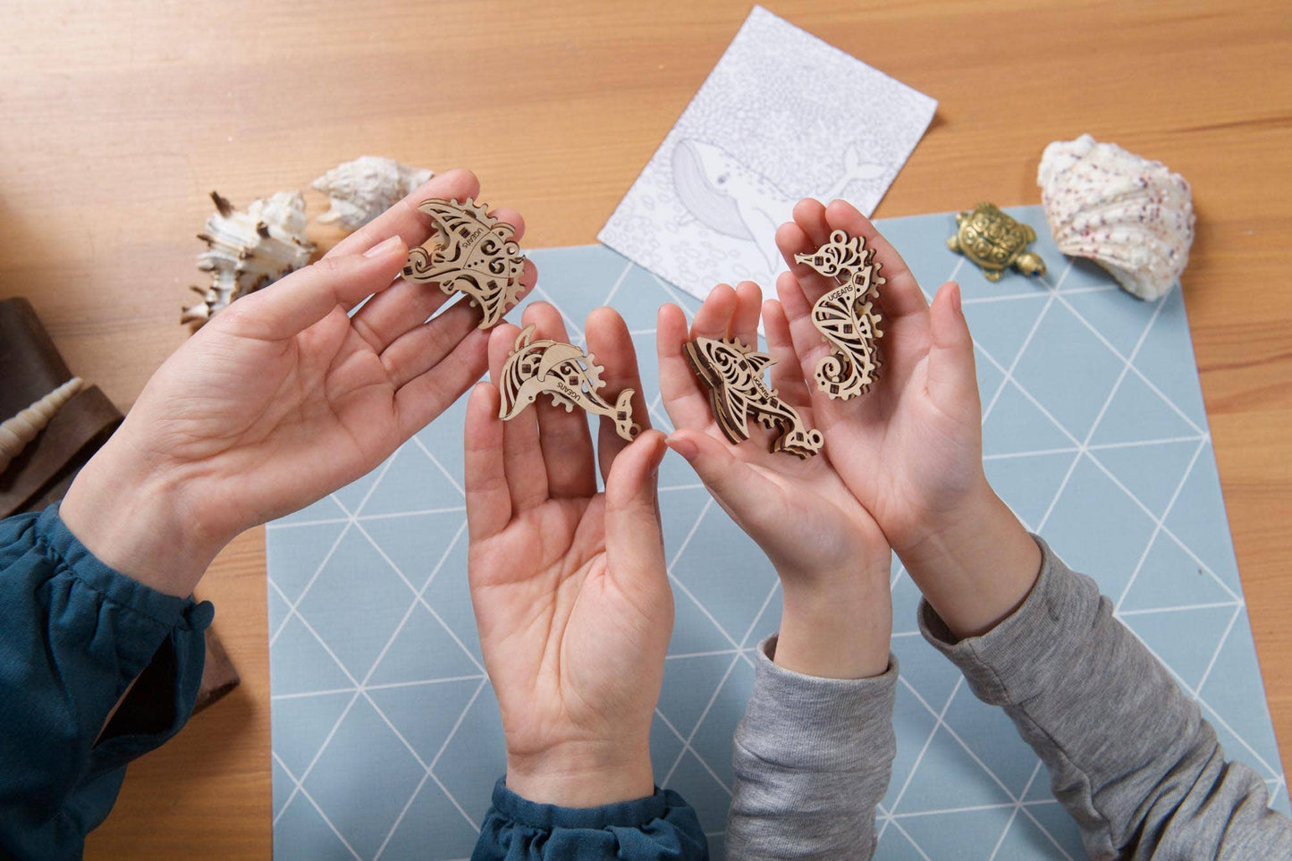 U-Fidgets Pacific Ocean -Wooden 3D Puzzles - DIY