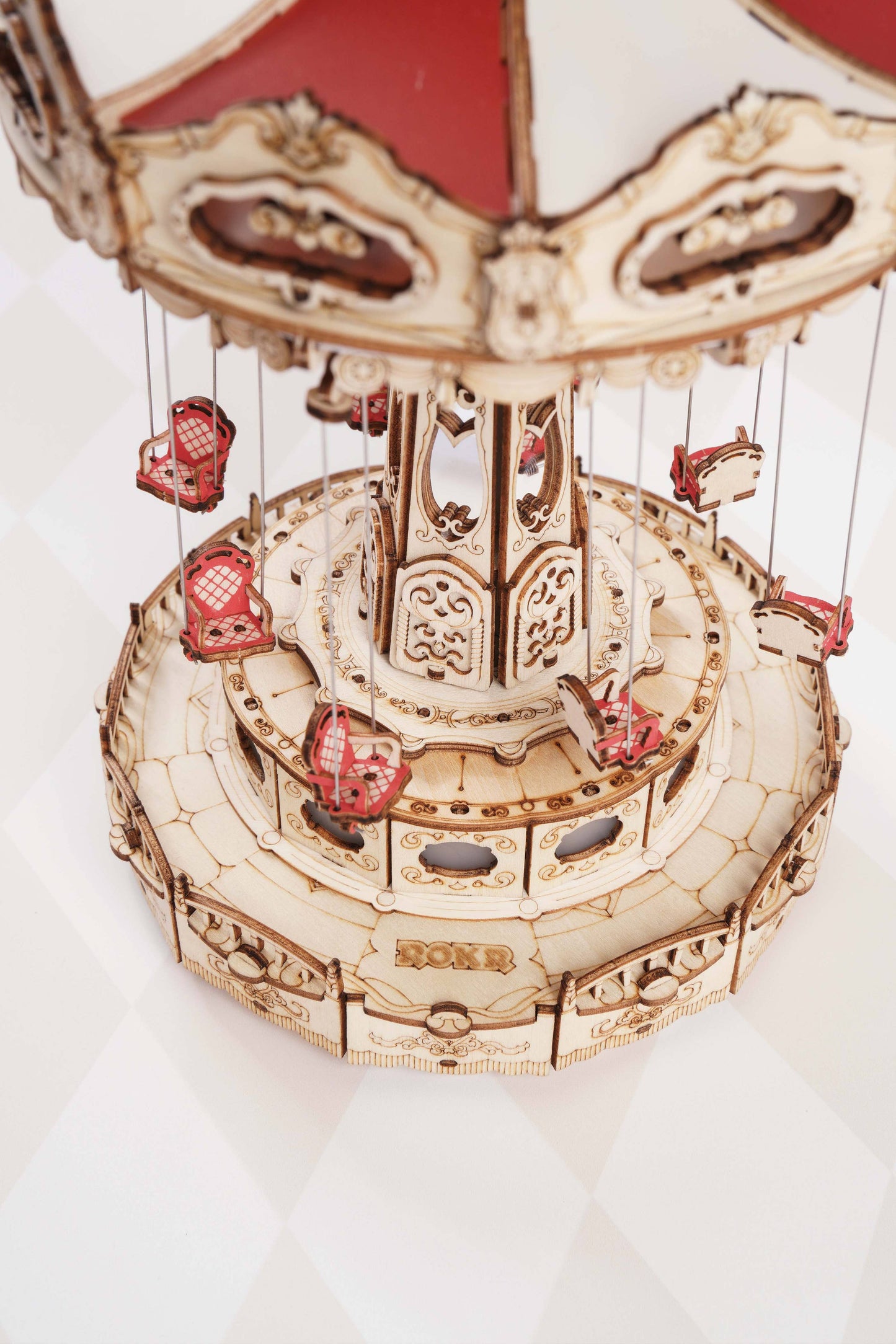 Electro-Mechanical Wooden Puzzle: Swing Ride Gift