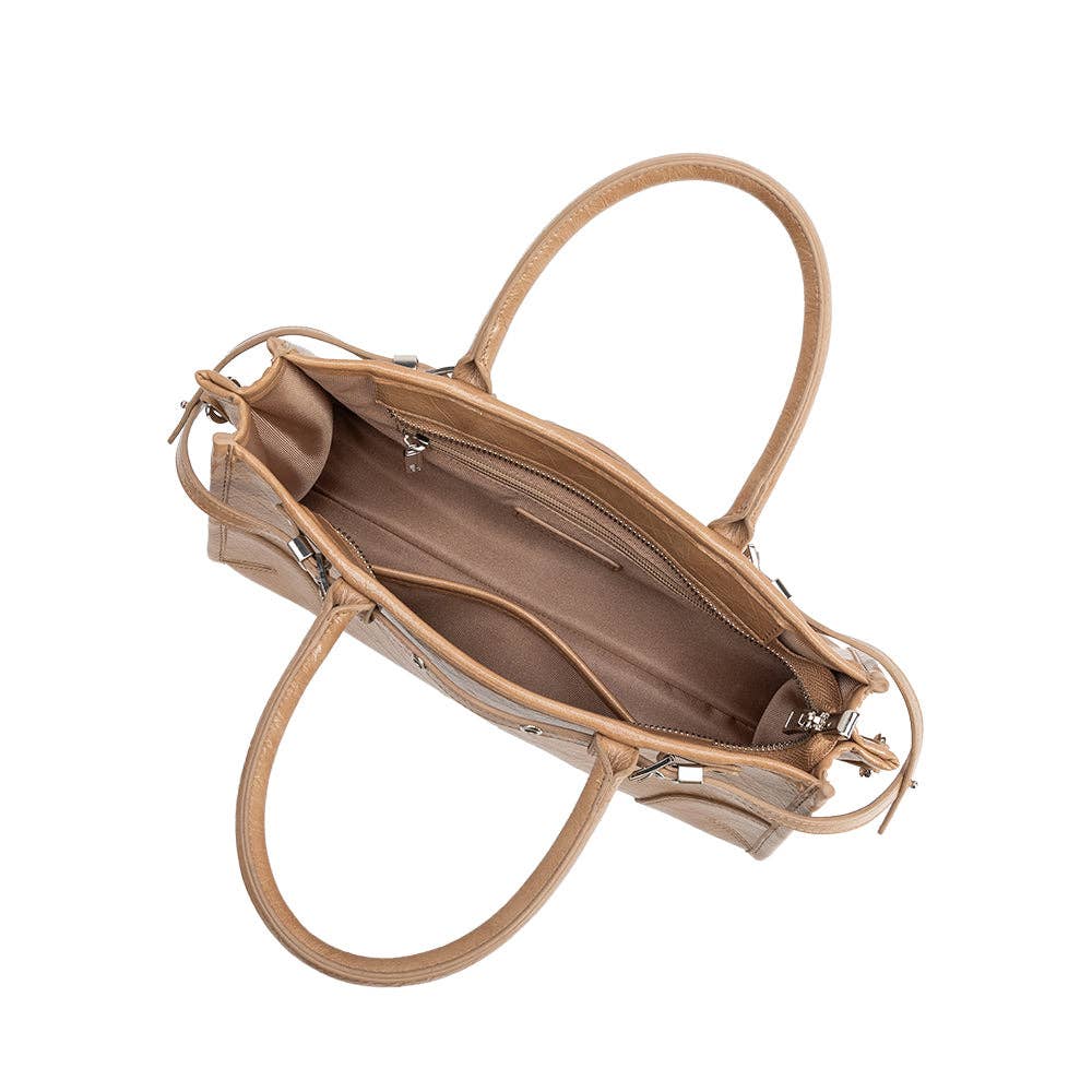 Rhonda Tan Recycled Vegan Handle Bag