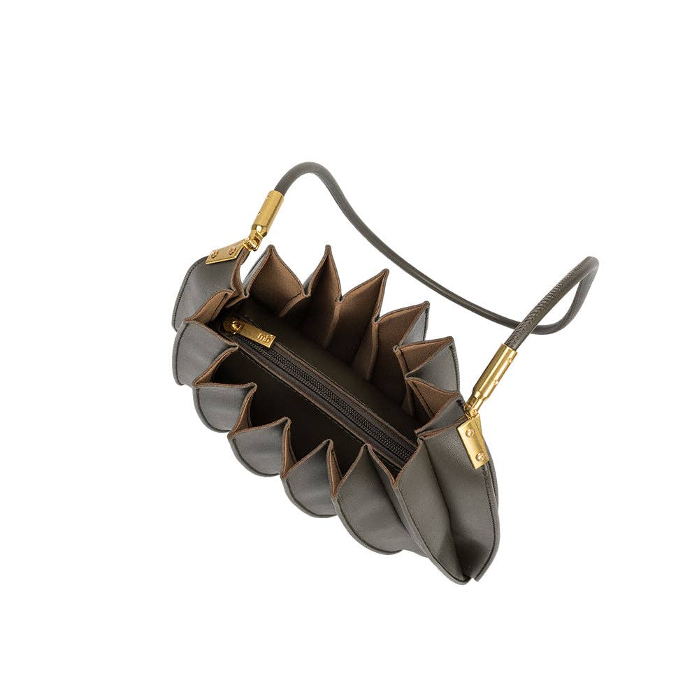 Carrie Olive Pleated Vegan Shoulder Bag Pre-Order 11/15