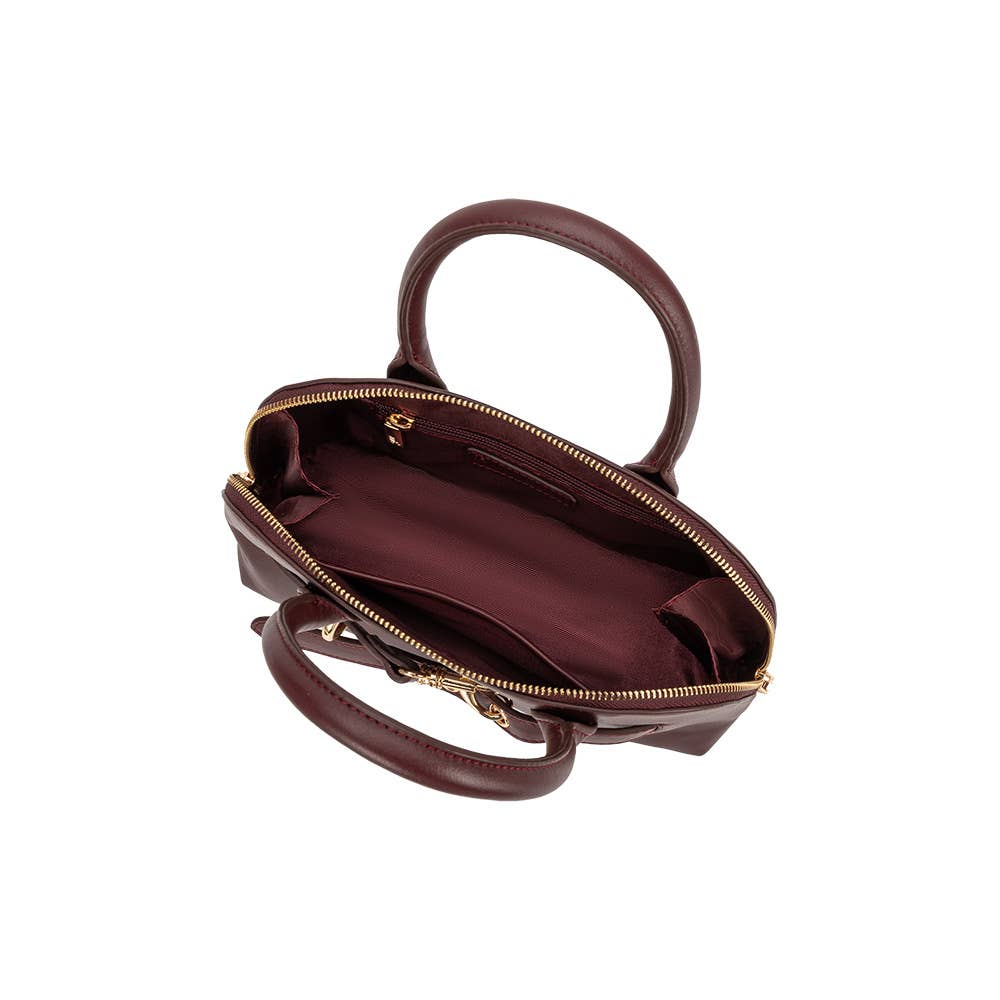 Rue Burgundy Recycled Vegan Handle Bag