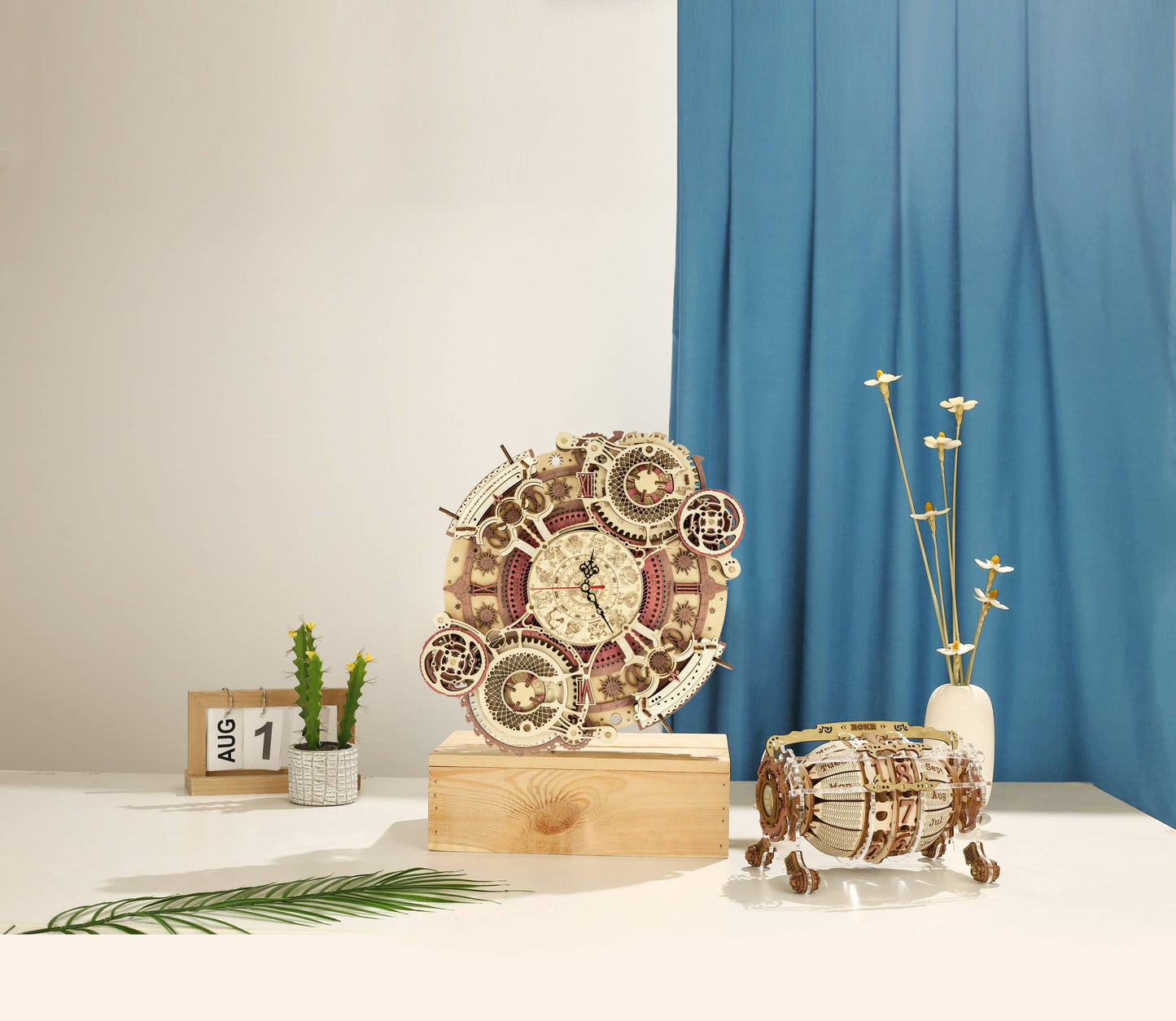 Rokr 3D Wooden Puzzle Wall Clock Model Christmas Gift LC601